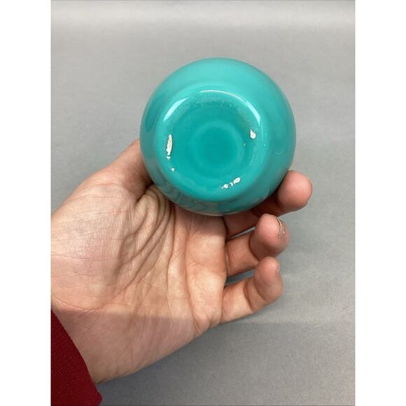 Light Aqua Glass Vase - 6.25” - Picture 7 of 7